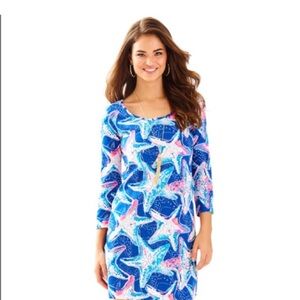 Lilly Pulitzer Beacon Dress Star Struck Indigo Large EUC